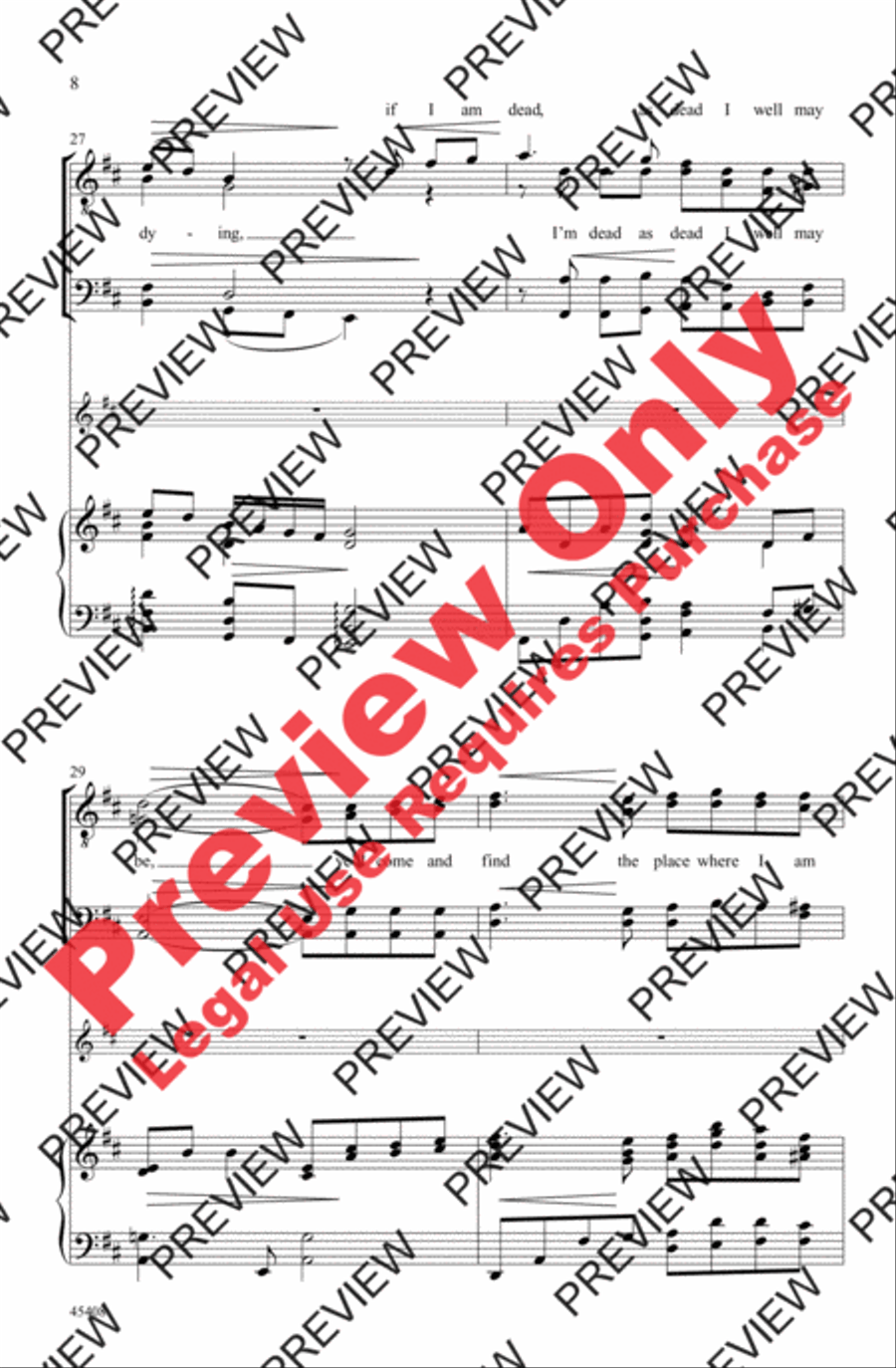 Danny Boy Danny Boy Men's Choir scores gallery preview page 8