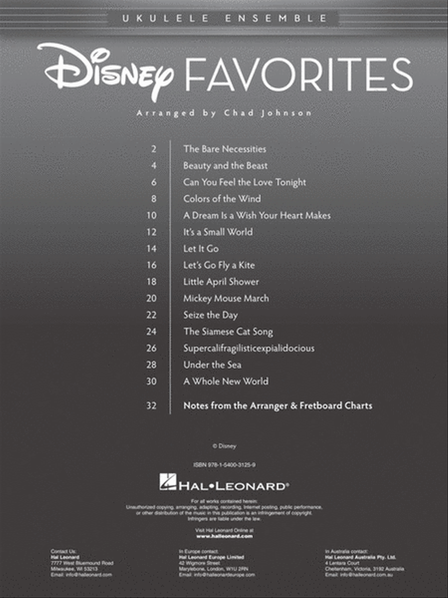 Disney Favorites Ukulele scores gallery preview page 2