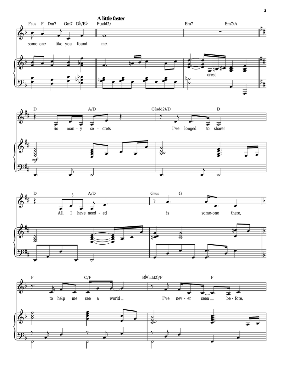 Someone Like You Piano, Vocal scores gallery preview page 3