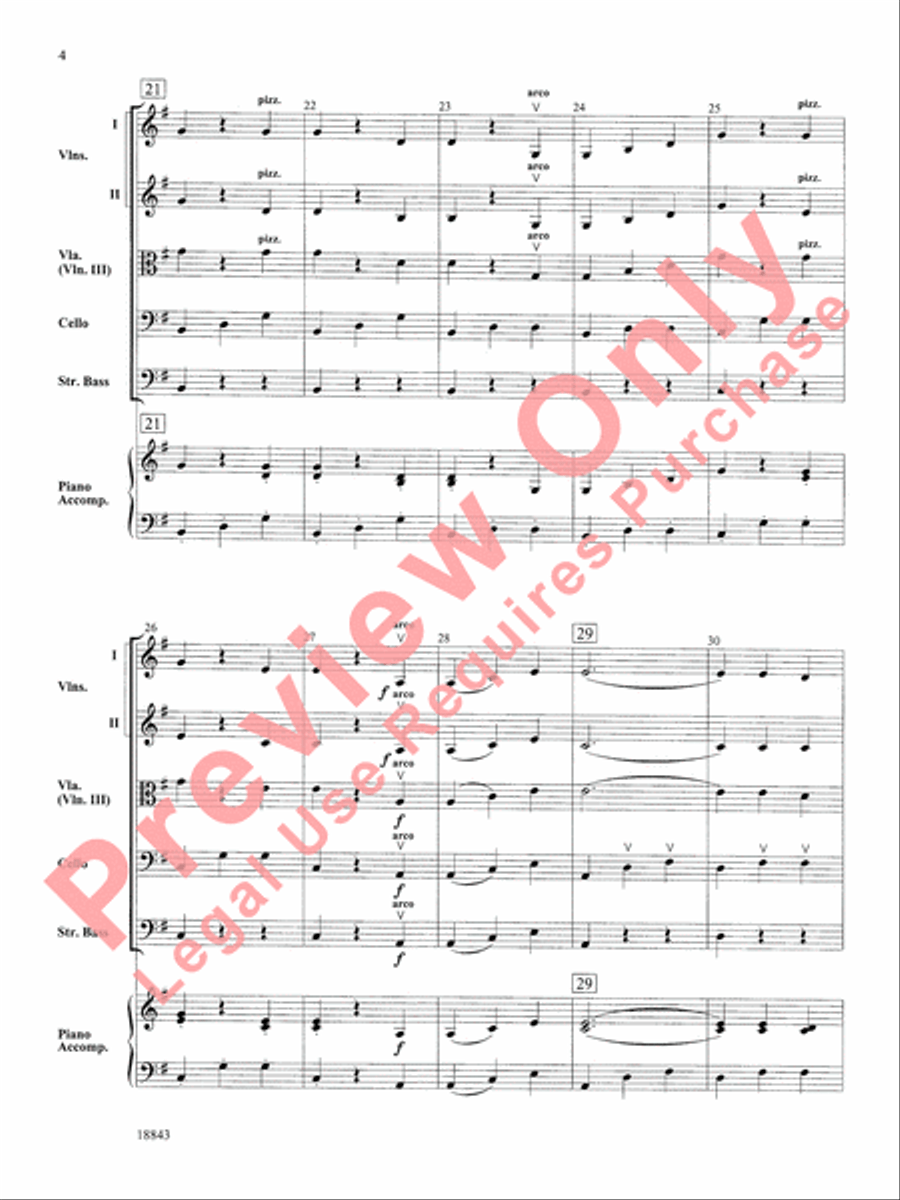 The Blue Danube Waltz String Orchestra scores gallery preview page 5