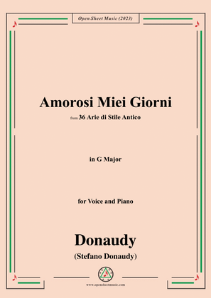 Donaudy-Amorosi Miei Giorni,in G Major
