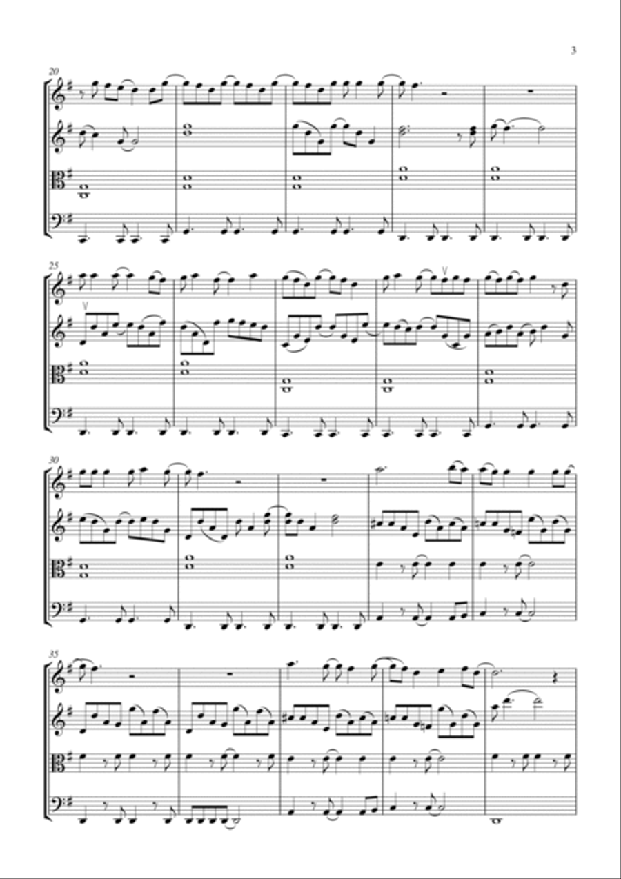 Sweet Child O' Mine String Quartet scores gallery preview page 5
