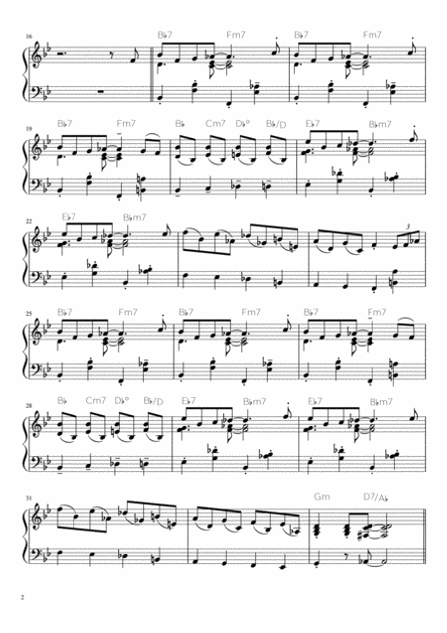Harlem Nocturne Piano Solo scores gallery preview page 2