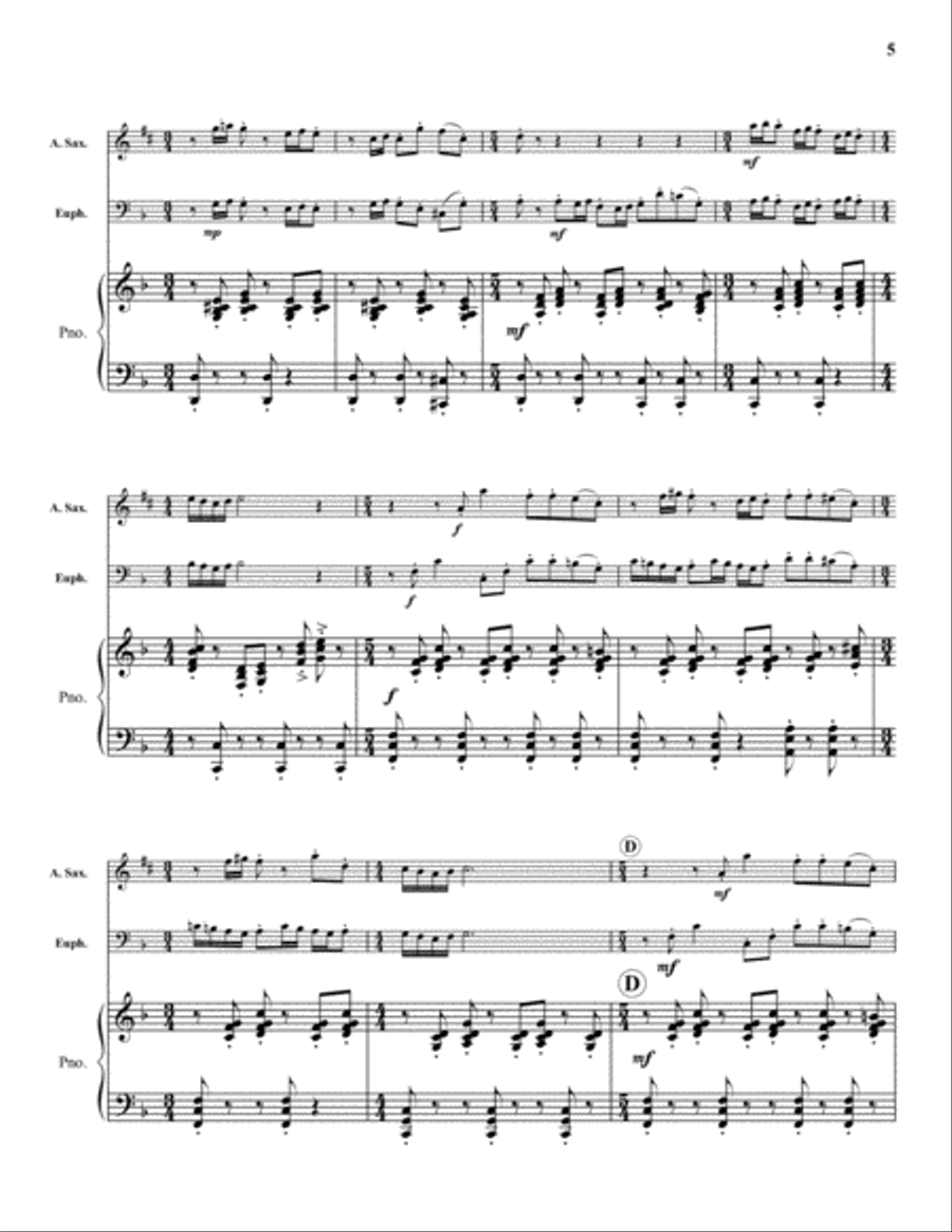 Conversations Saxophone scores gallery preview page 5