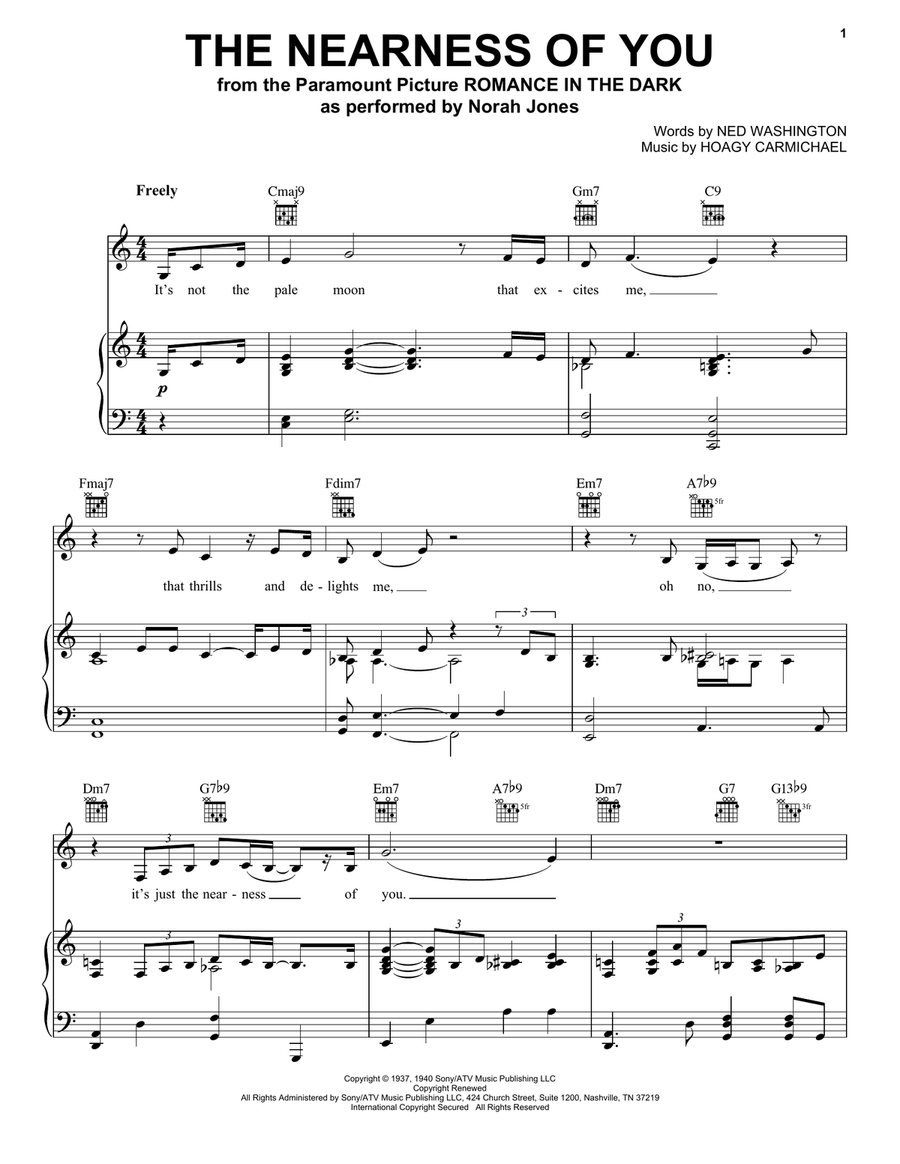 The Nearness Of You Guitar scores gallery preview page 1