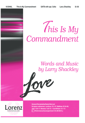Book cover for This is my Commandment