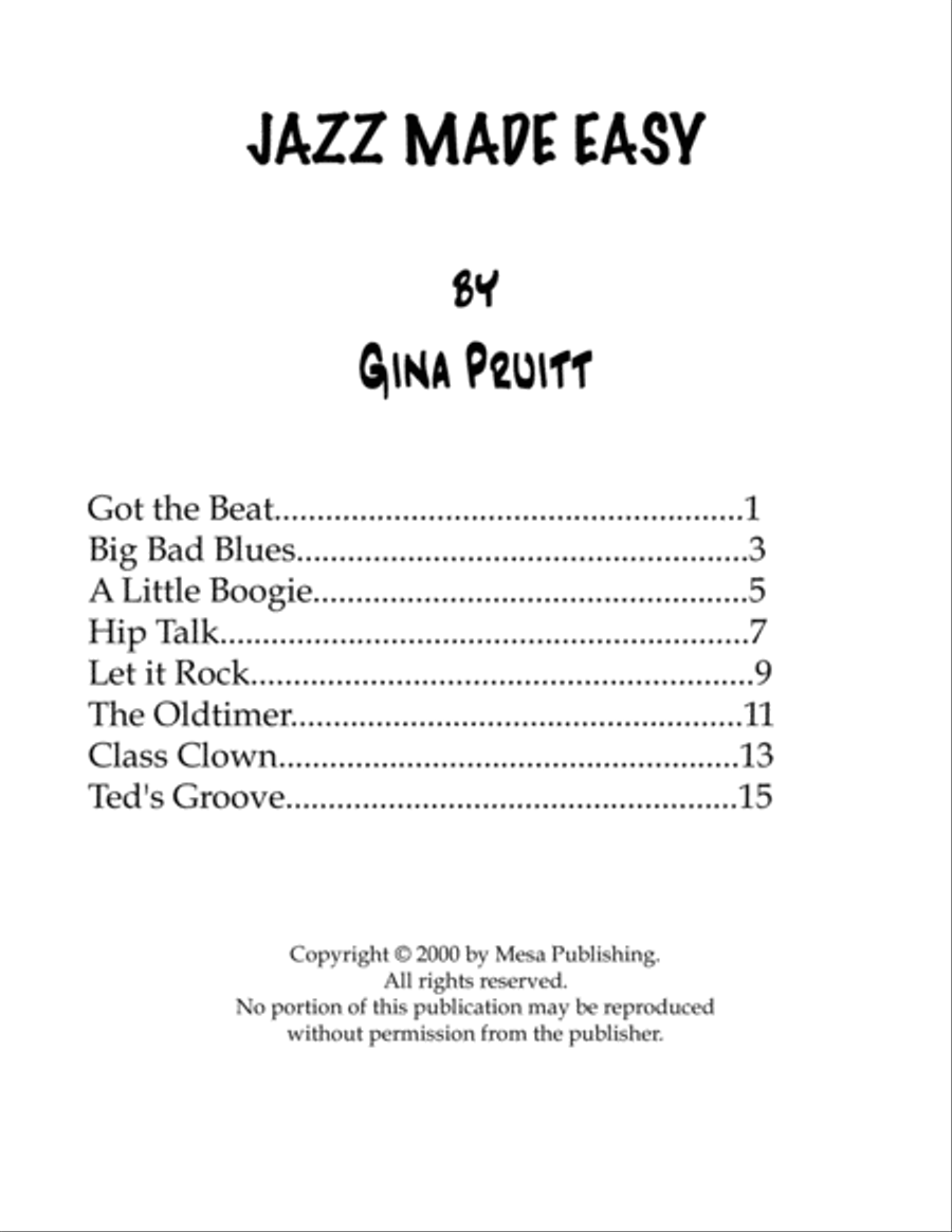 Jazz Made Easy Piano Solo scores gallery preview page 2
