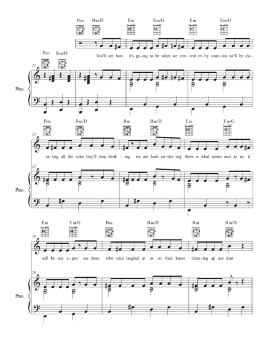 Bat Faith plan Bat Faith plan Piano, Vocal, Guitar scores gallery preview page 3