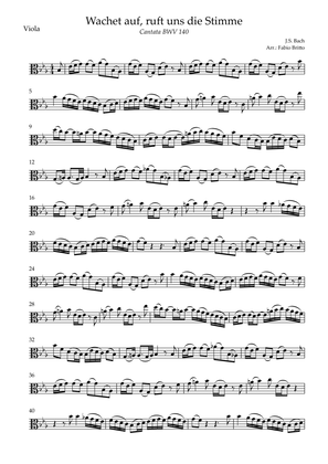 Wachet Auf BWV 140 (J.S. Bach) for Viola Solo