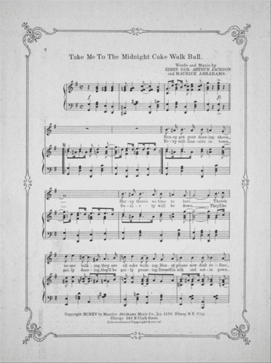 Take Me to the Midnight Cake Walk Ball Voice scores gallery preview page 2