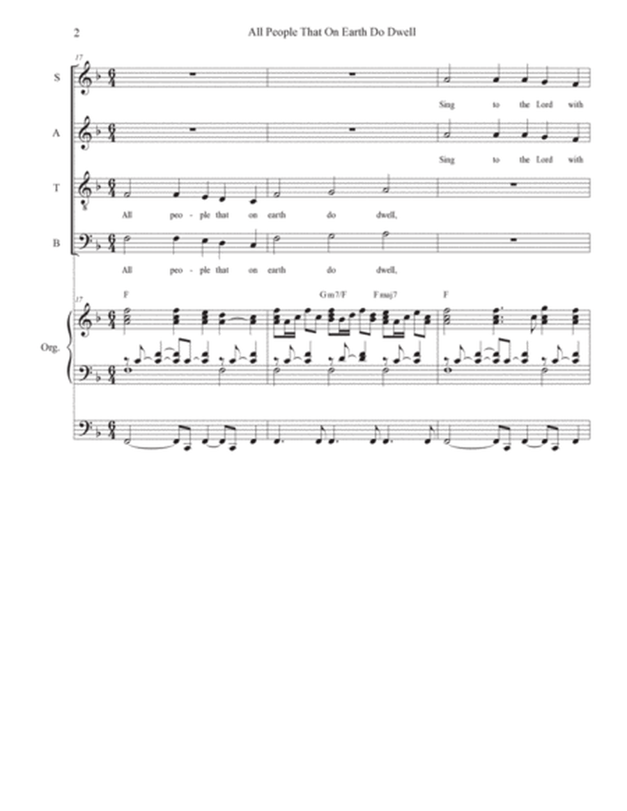 All People That On Earth Do Dwell (SATB) (Choir/Vocal score) image number null