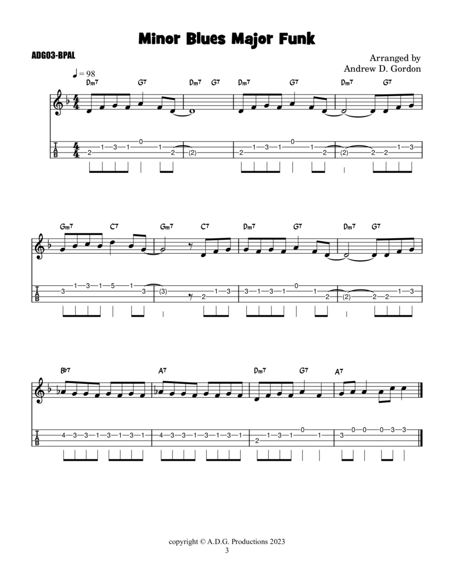 Minor Blues, Major Funk Ukulele scores gallery preview page 1