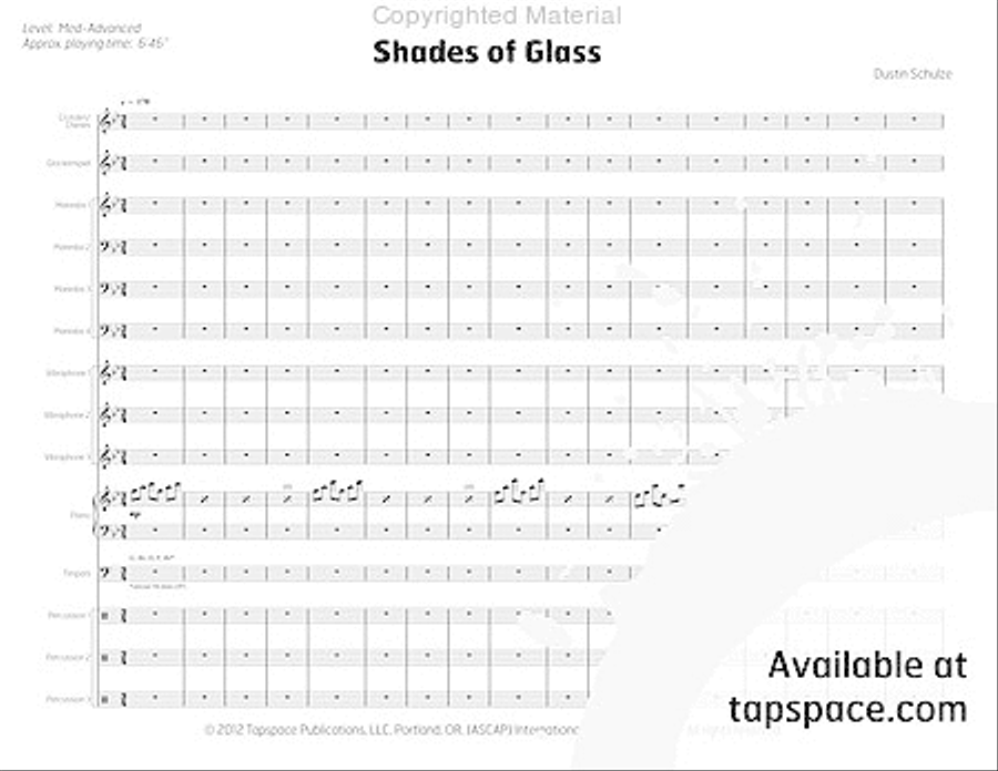 Shades of Glass Percussion Ensemble scores gallery preview page 5