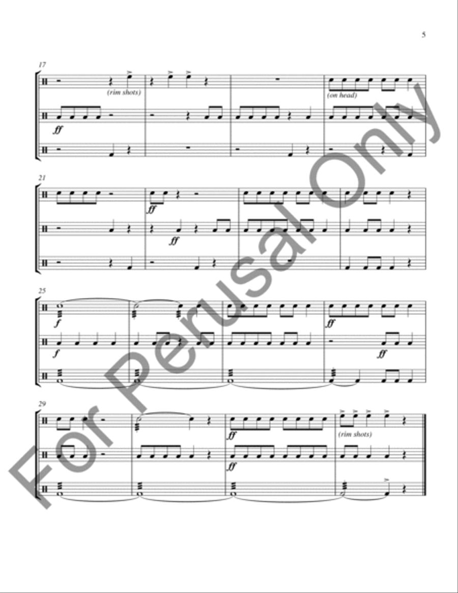 Ten Elementary Percussion Ensembles Percussion Ensemble scores gallery preview page 6