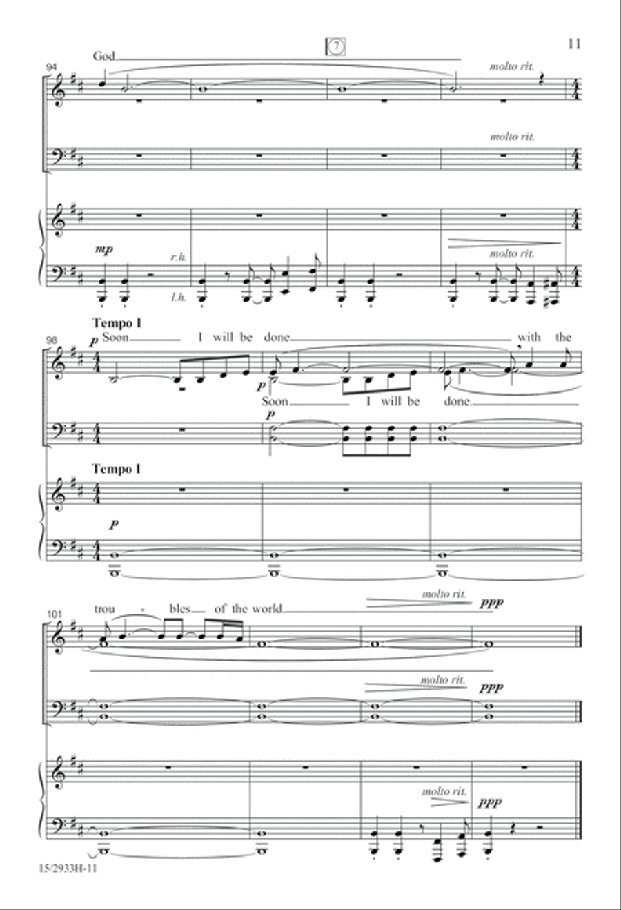 Soon I Will Be Done 4-Part scores gallery preview page 11