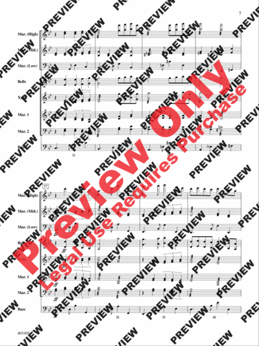 Por Una Cabeza Percussion Ensemble scores gallery preview page 16