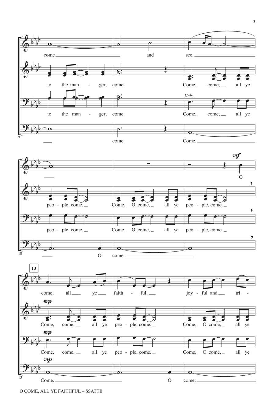 O Come, All Ye Faithful O Come, All Ye Faithful 4-Part scores gallery preview page 2