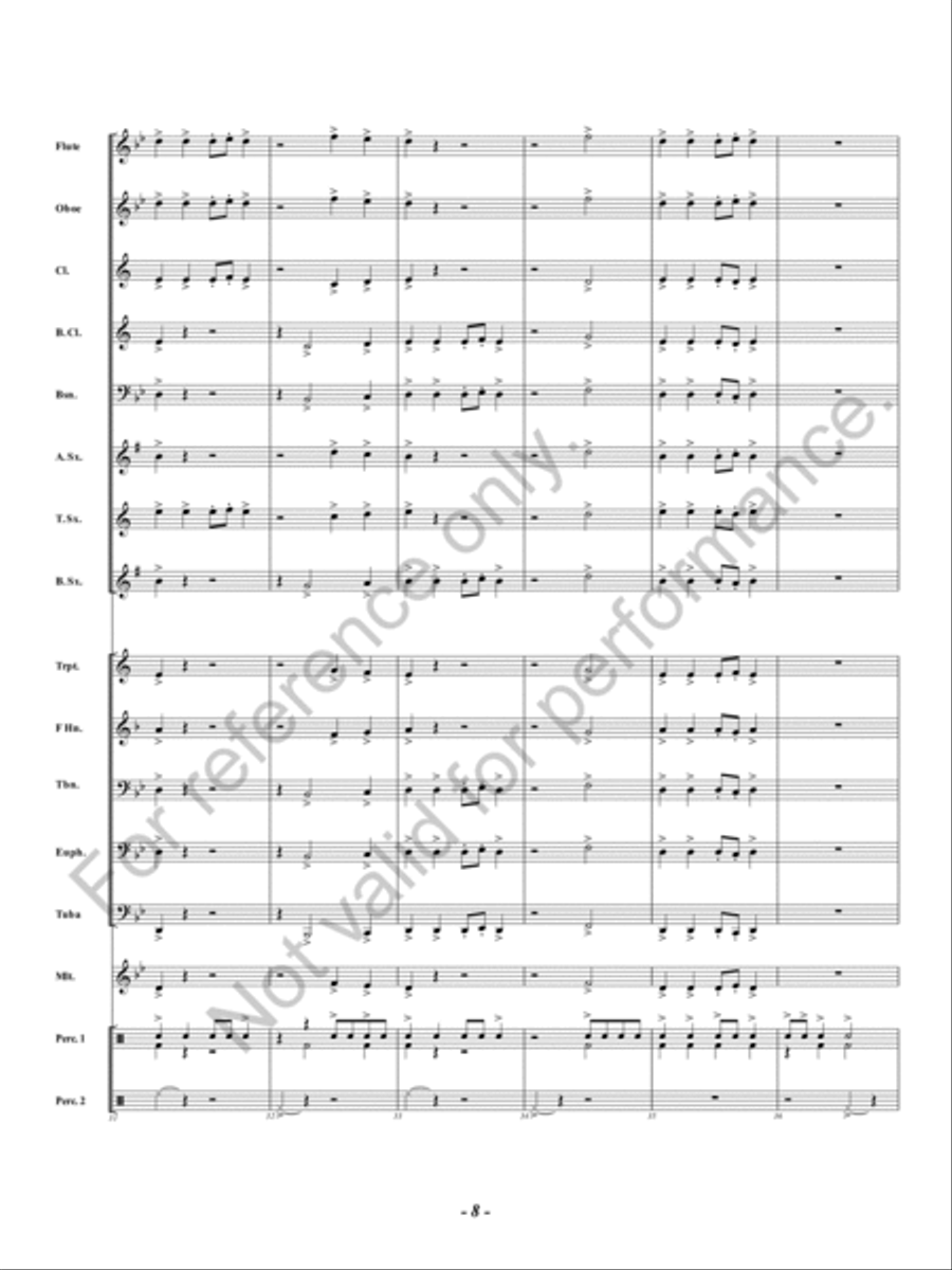 Boss Battle Concert Band scores gallery preview page 9
