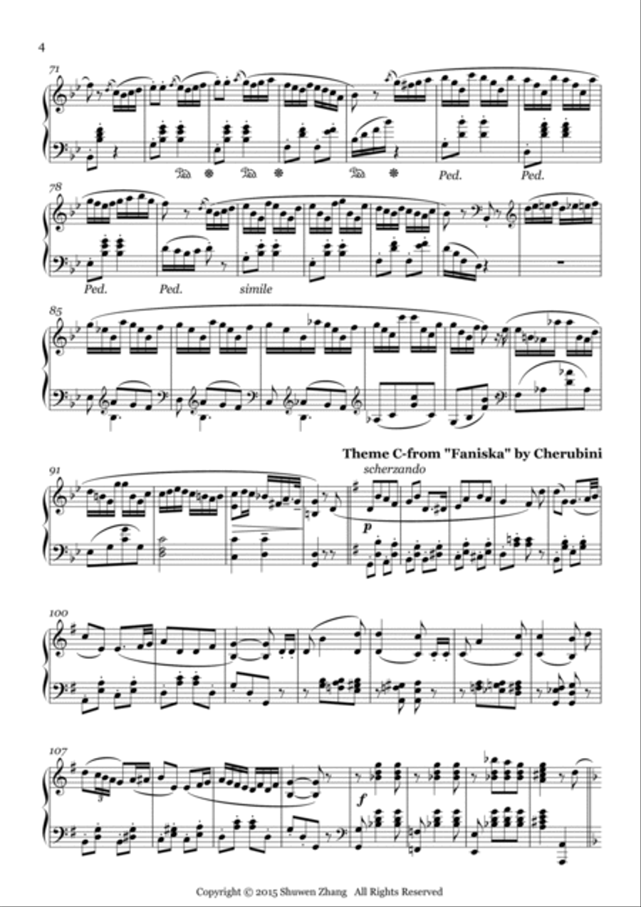 Variations on 3 Themes through 24 Keys Piano Solo scores gallery preview page 4