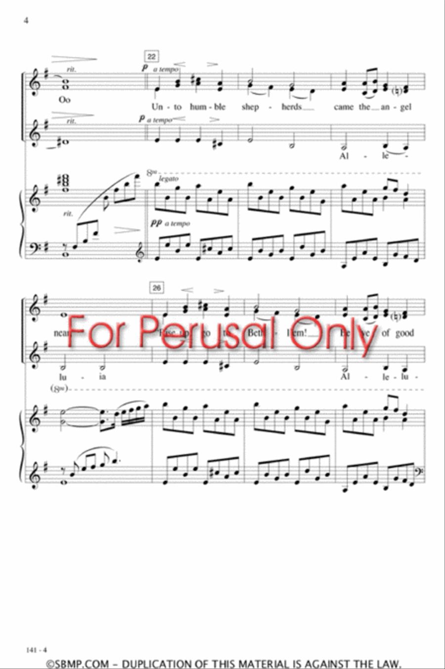 Sing We Now of Christmas - SSA Octavo SSA scores gallery preview page 4