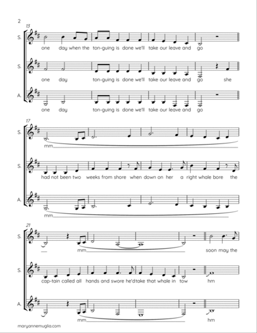 Wellerman SSA scores gallery preview page 2