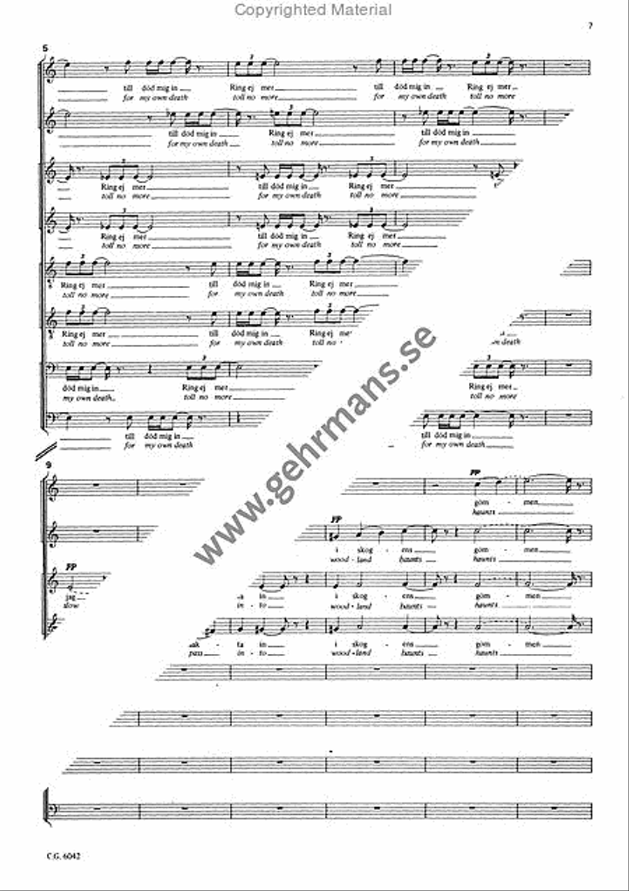 Tre elegier Tre elegier SSAATTBB scores gallery preview page 5