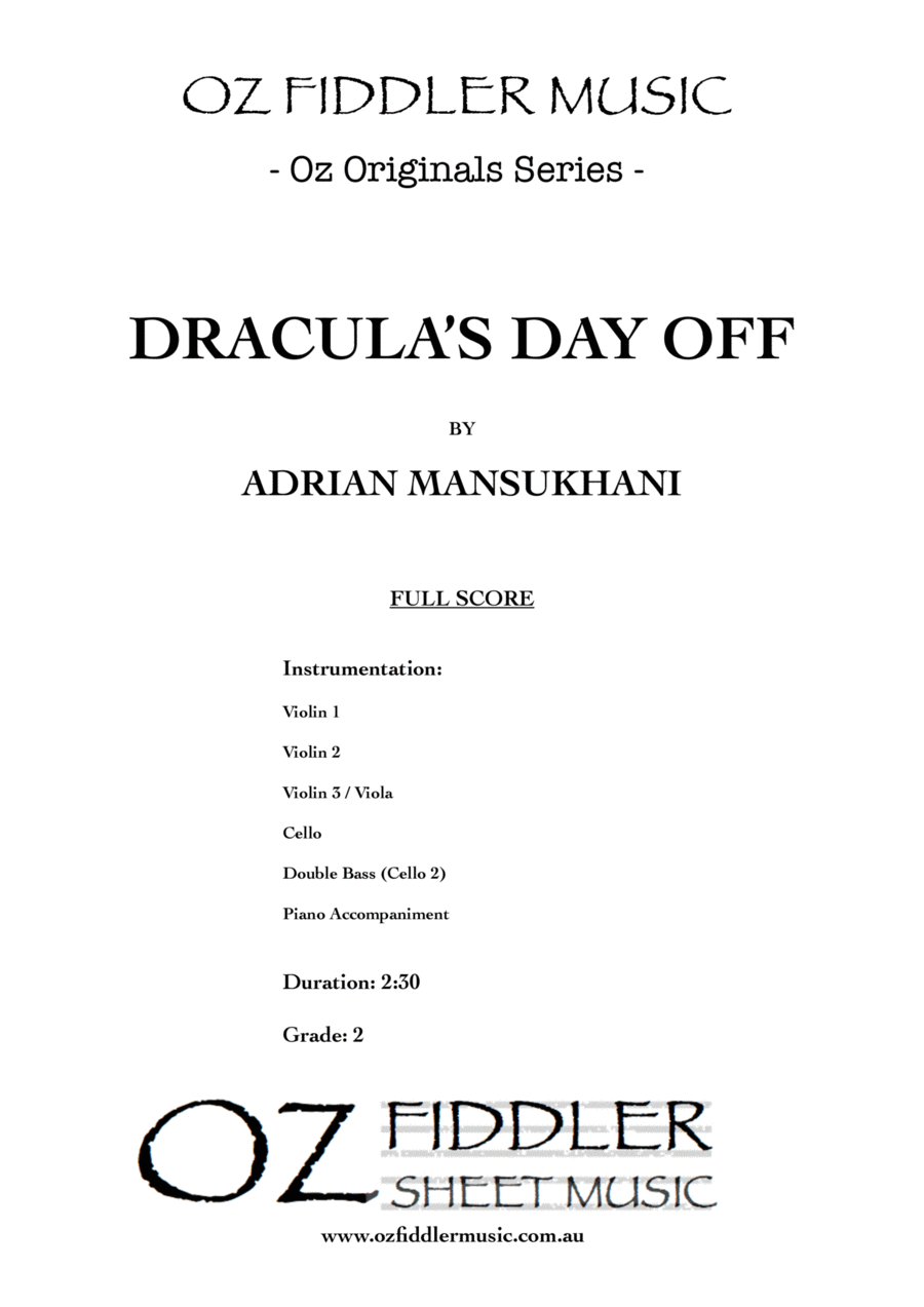 Dracula's Day Off String Orchestra scores gallery preview page 1