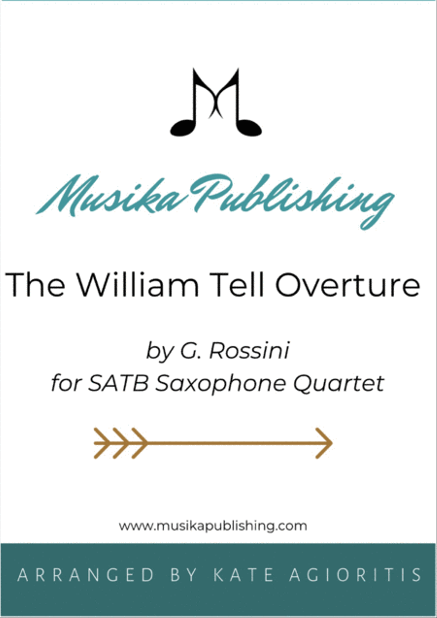 William Tell Overture - For Saxophone Quartet Saxophone Quartet scores gallery preview page 1