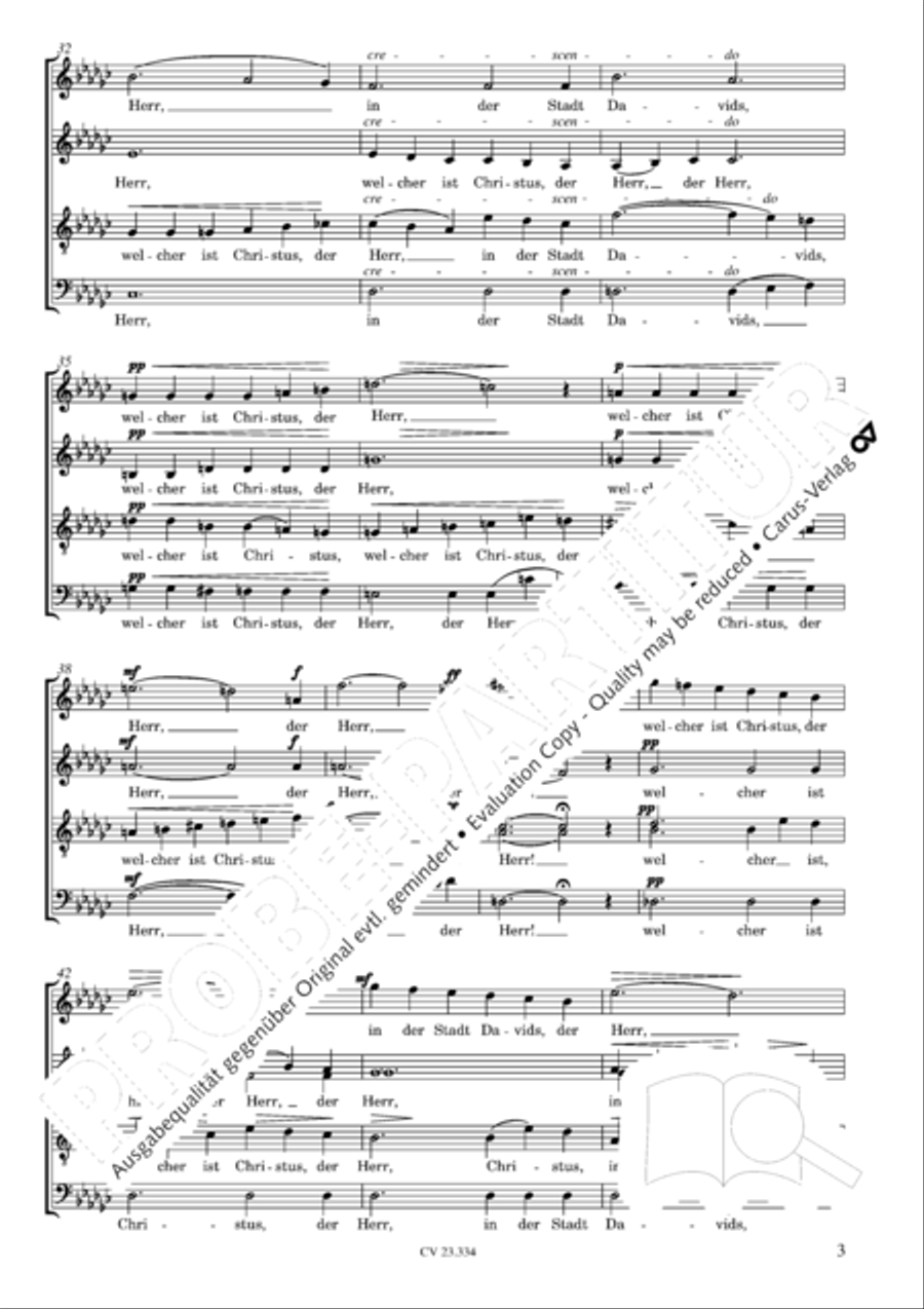 Siehe, ich verkundge euch grosse Freude 4-Part scores gallery preview page 4