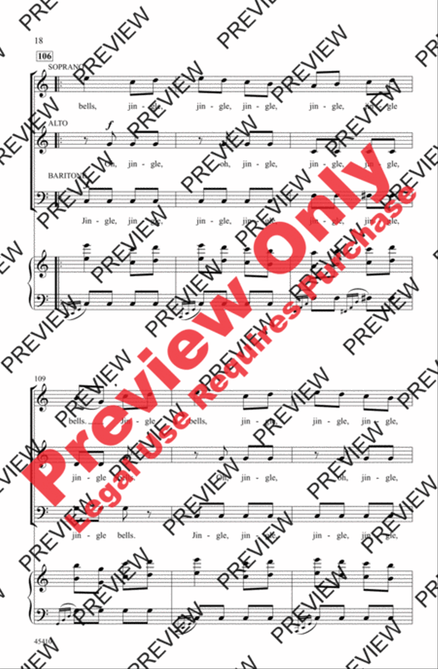 Jingle Bells Rondo 3-Part scores gallery preview page 18