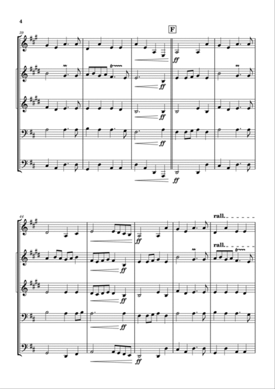 Prelude (from 'Te Deum') - EUROVISION SONG CONTEST THEME Brass Quintet scores gallery preview page 4