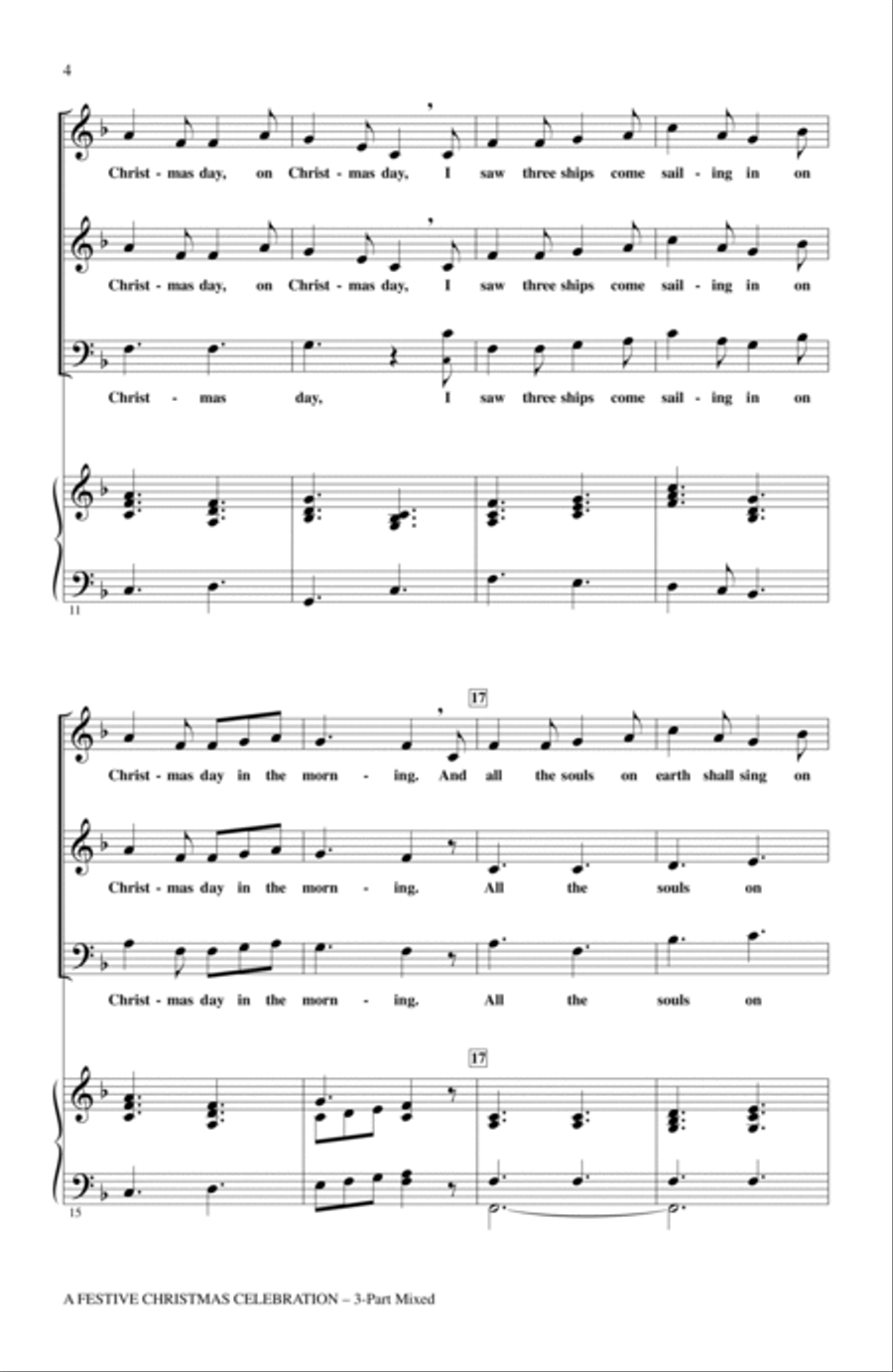 A Festive Christmas Celebration 3-Part scores gallery preview page 2