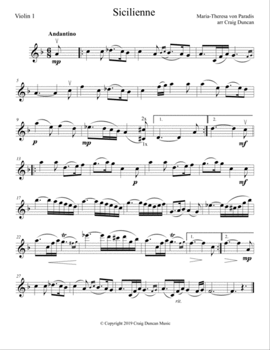 Sicilienne String Quartet scores gallery preview page 4