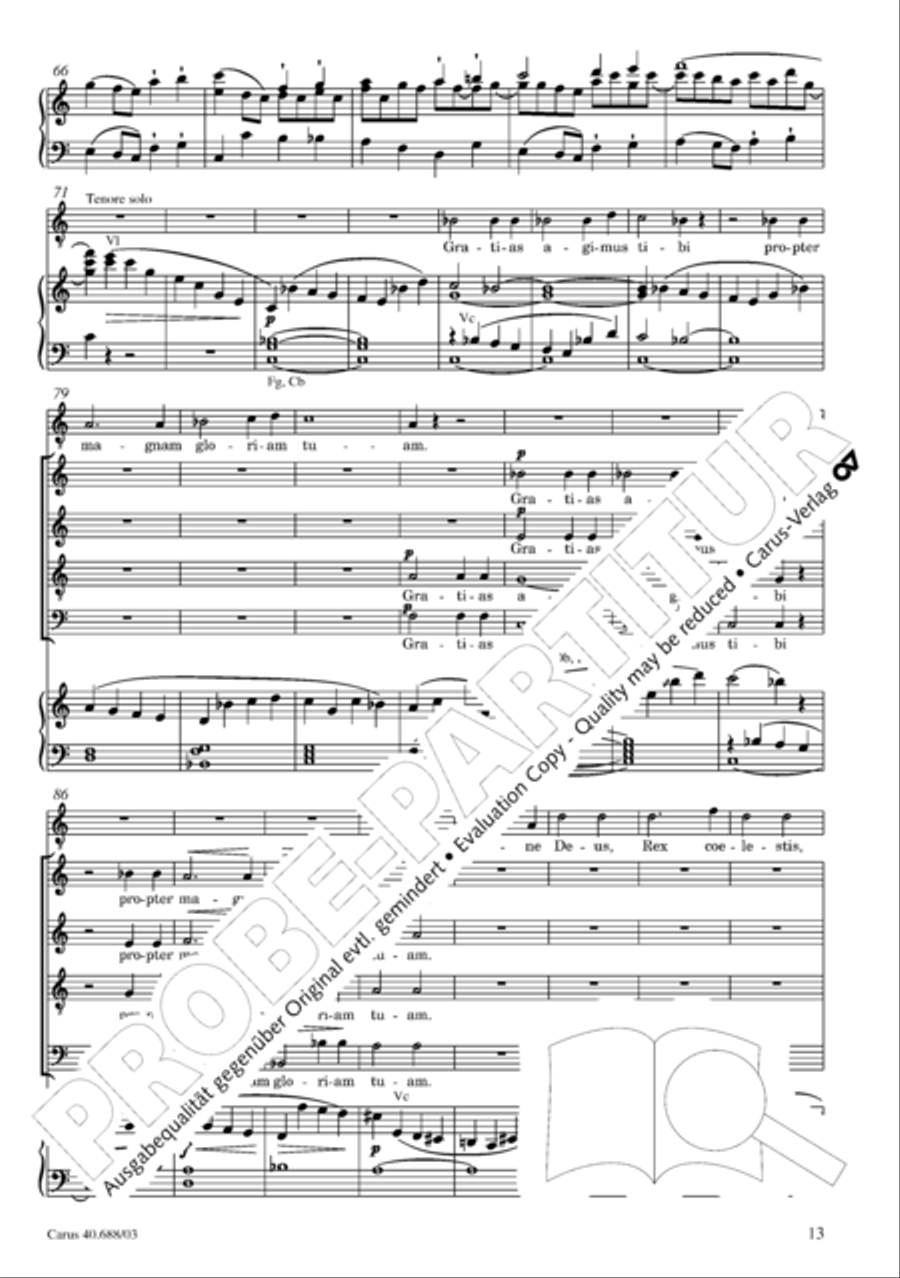 Mass in C Major 4-Part scores gallery preview page 14