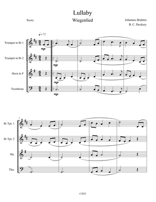 Brahms's Lullaby (Brass Quartet)