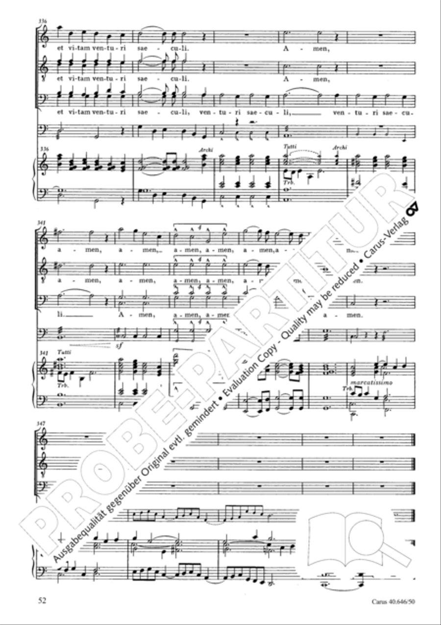 Mass in A major STB scores gallery preview page 54