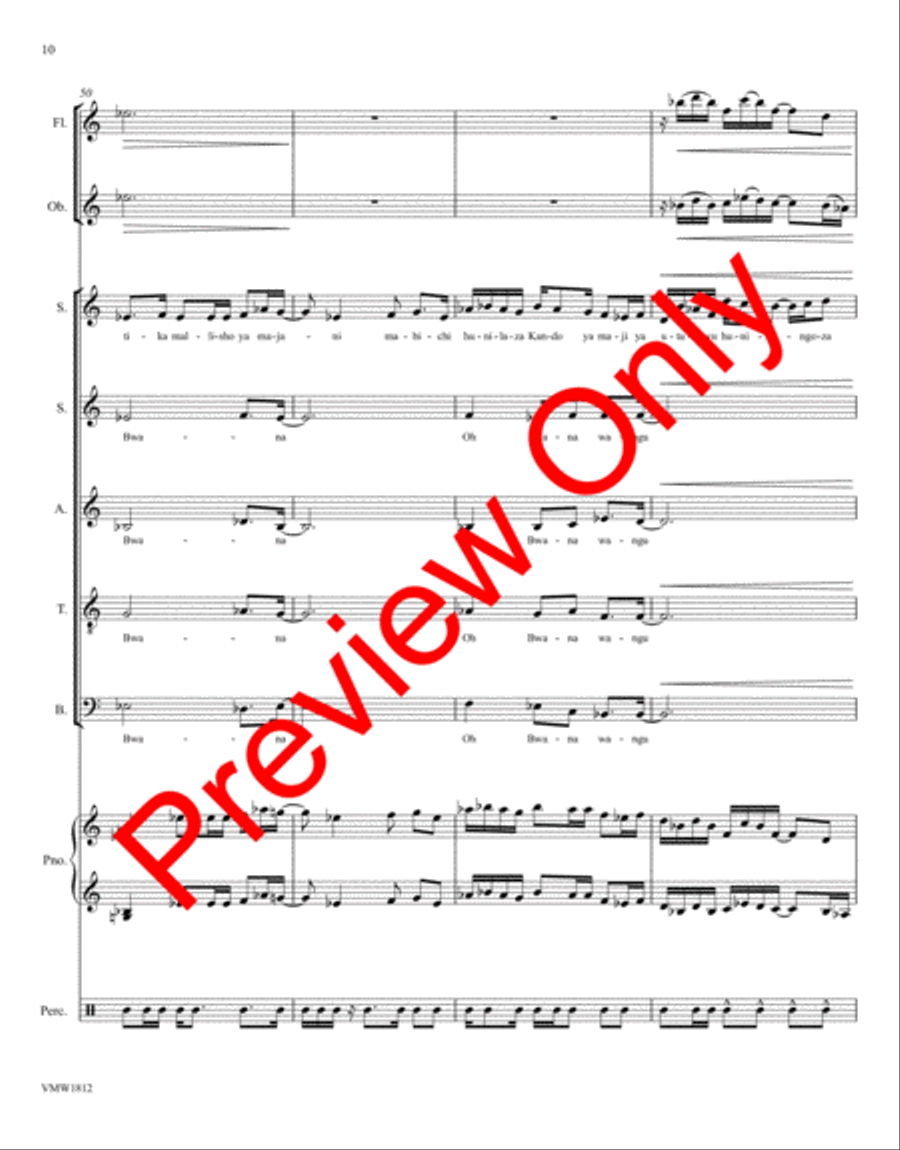 Maombi na Sifa (Prayer and Praise) 4-Part scores gallery preview page 15