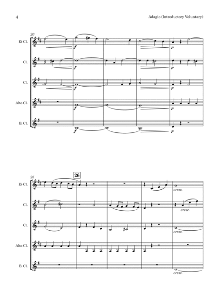Adagio (by William Sterndale Bennett, arr. for Clarinet Choir) image number null