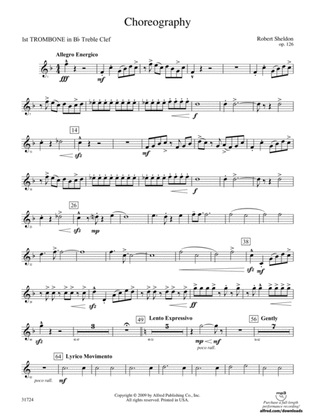 Choreography: (wp) 1st B-flat Trombone T.C.