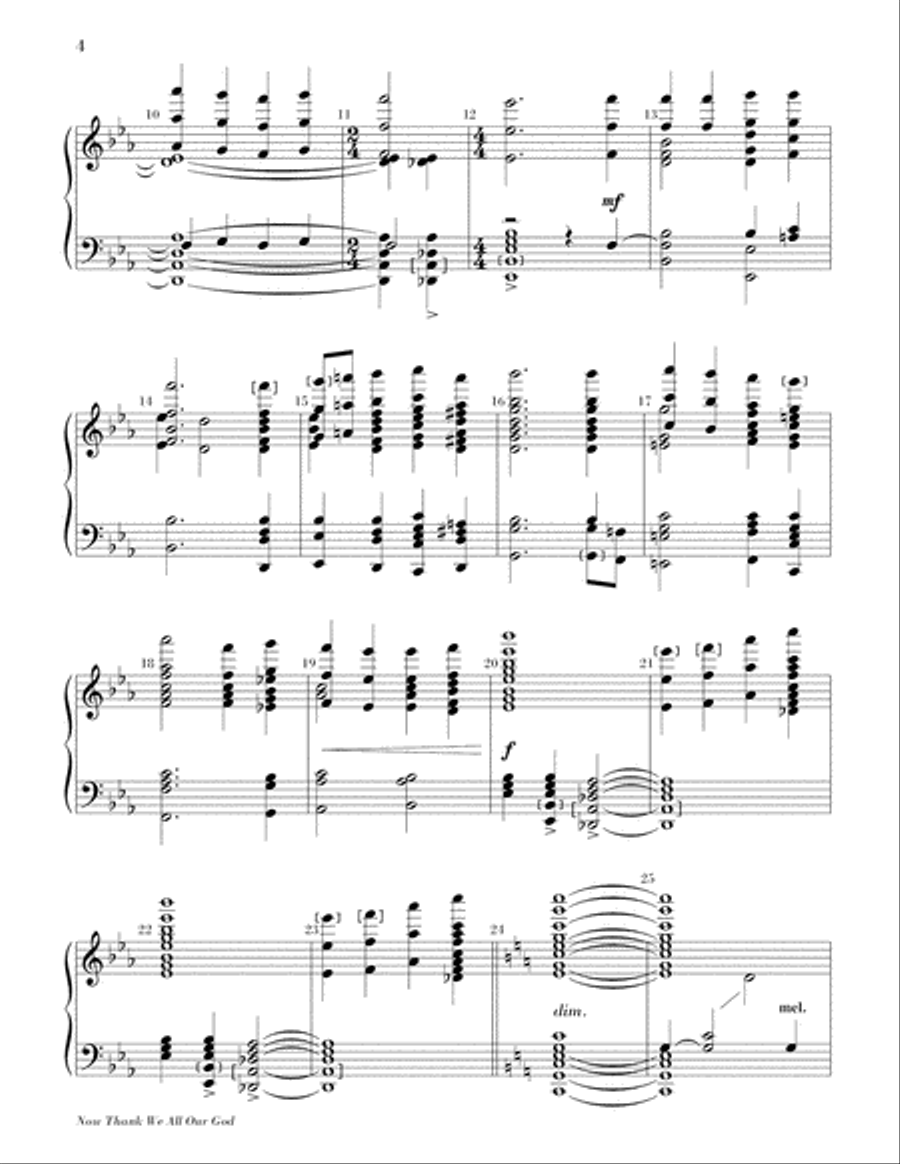 Now Thank We All Our God Handbell Choir scores gallery preview page 4