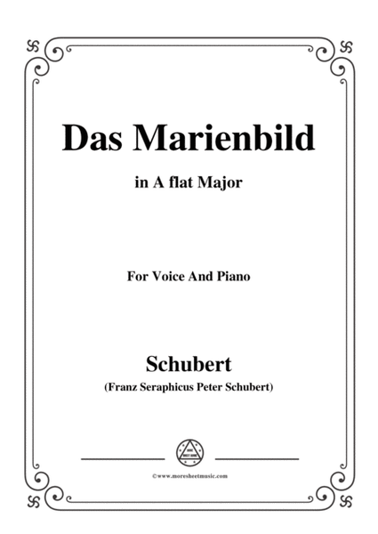 Schubert-Das Marienbild,in A flat Major,for Voice&Piano image number null