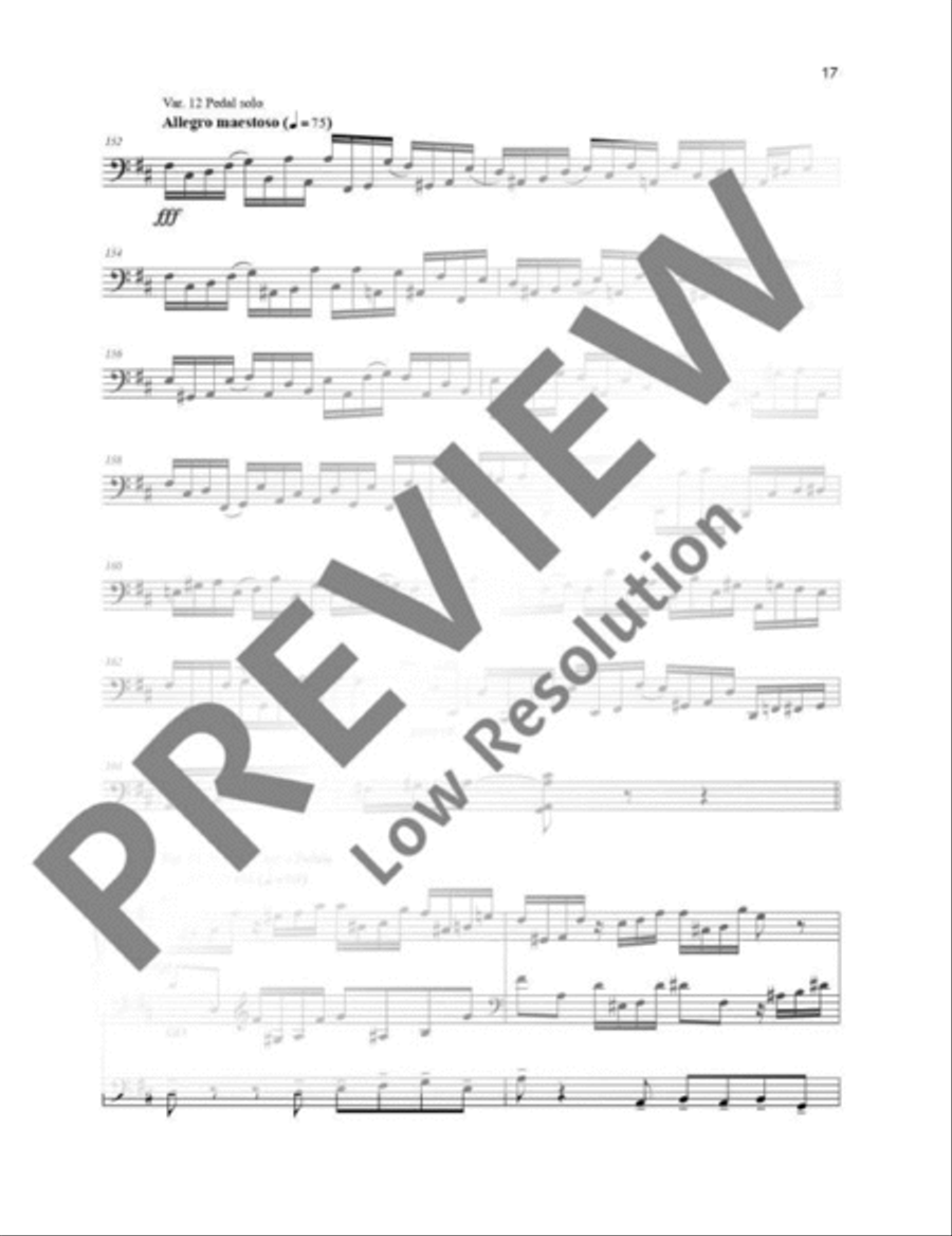 Beethoven Variations Organ scores gallery preview page 18