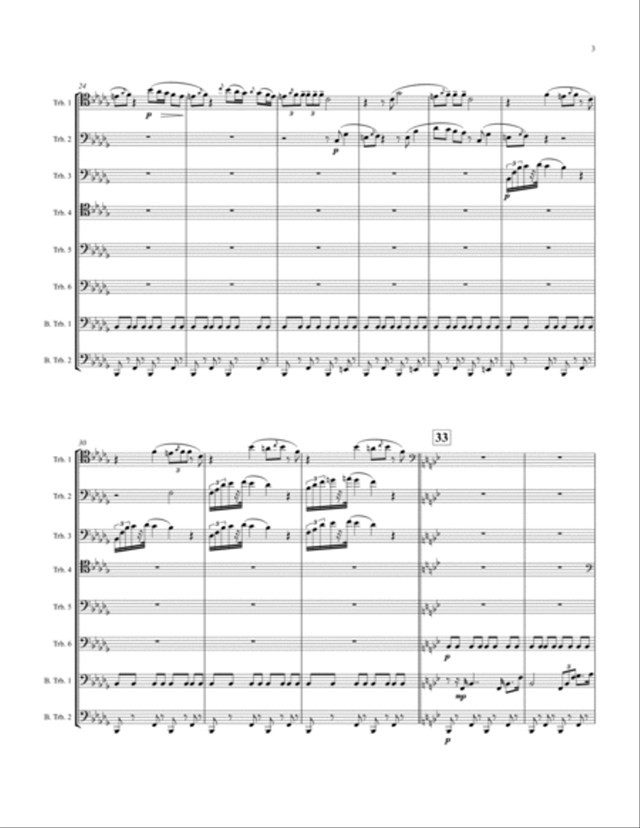 Pines of the Appian Way Bass Trombone scores gallery preview page 4