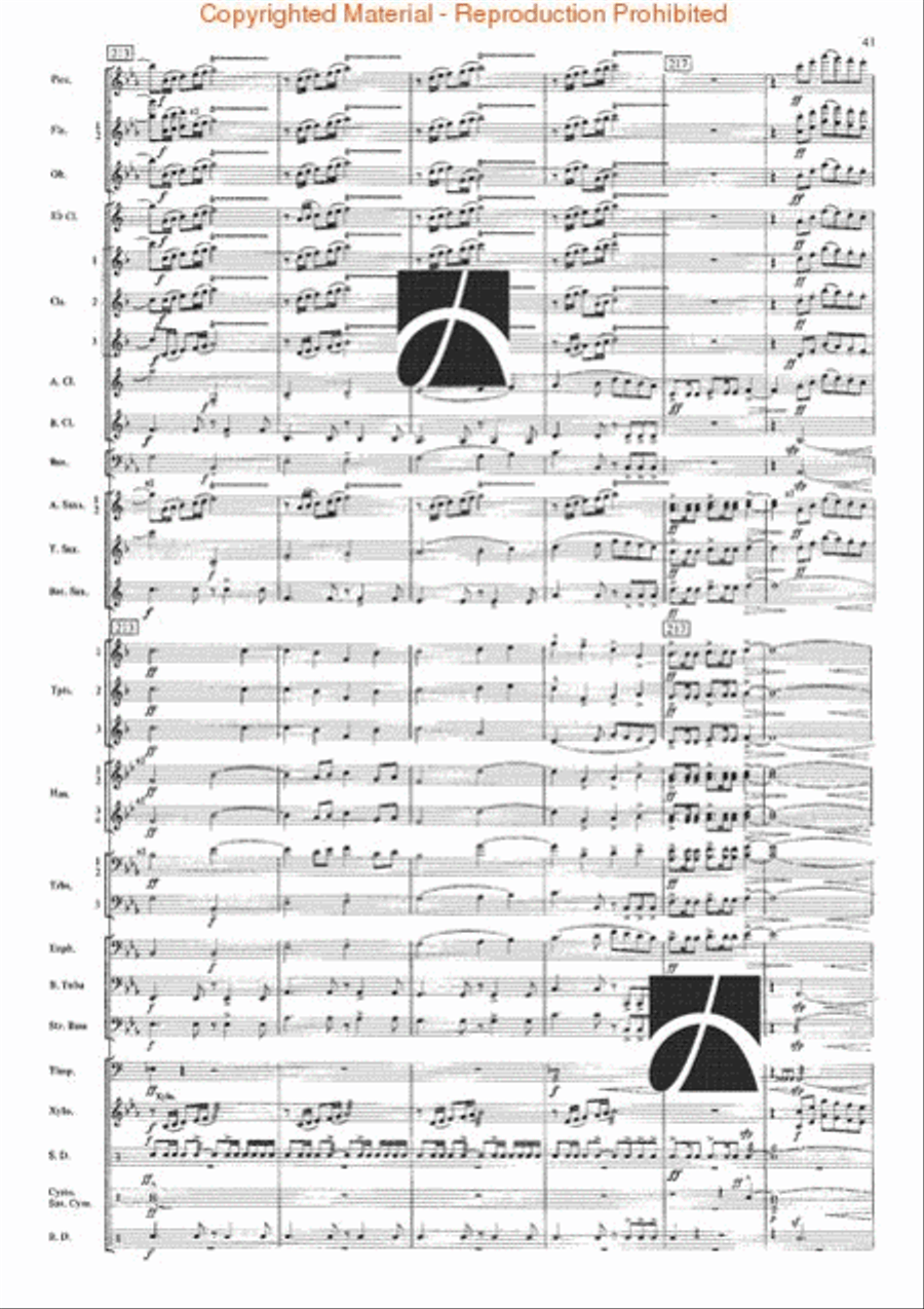 The Seventh Night of July Concert Band scores gallery preview page 38