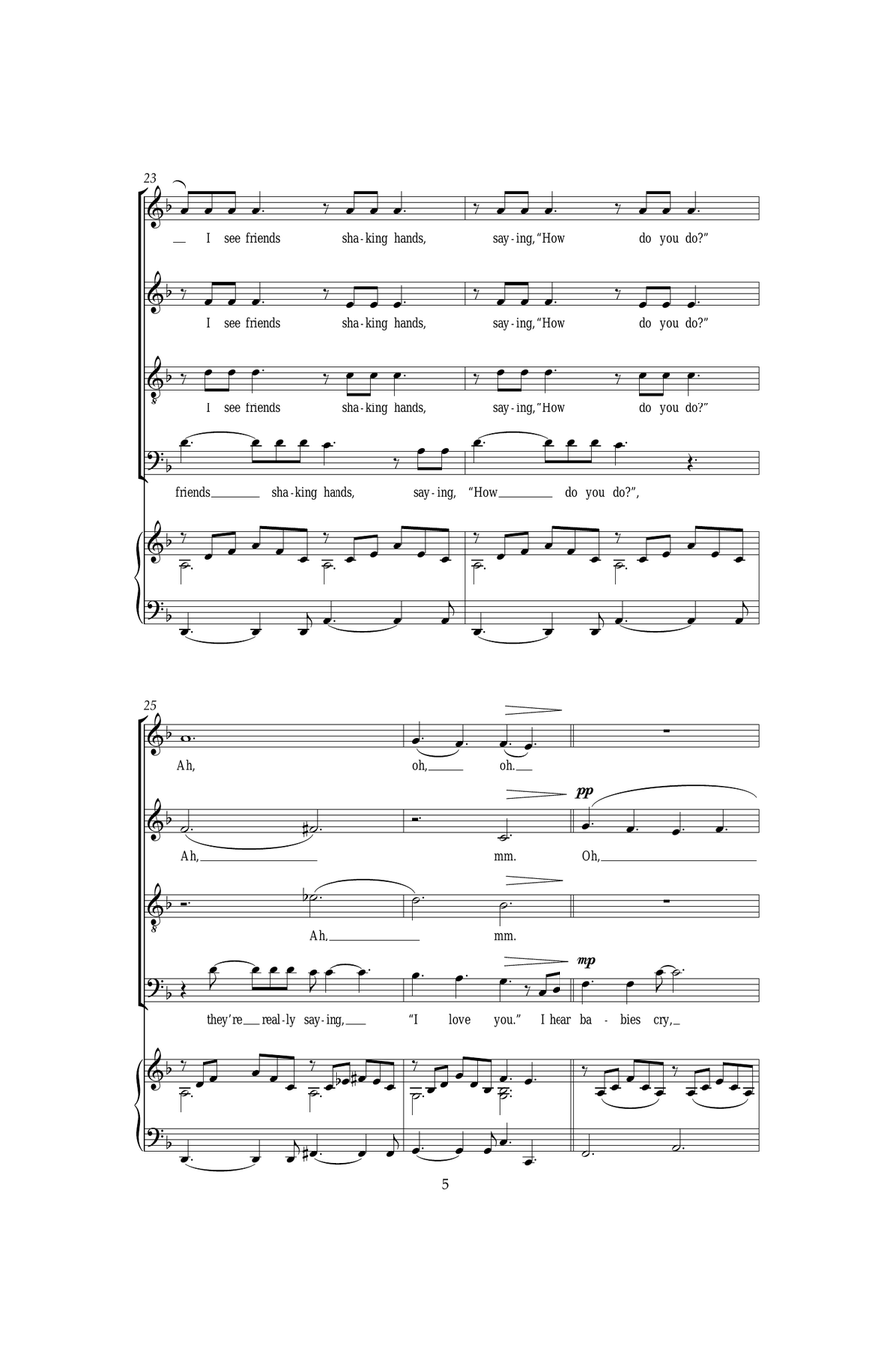What A Wonderful World 4-Part scores gallery preview page 5