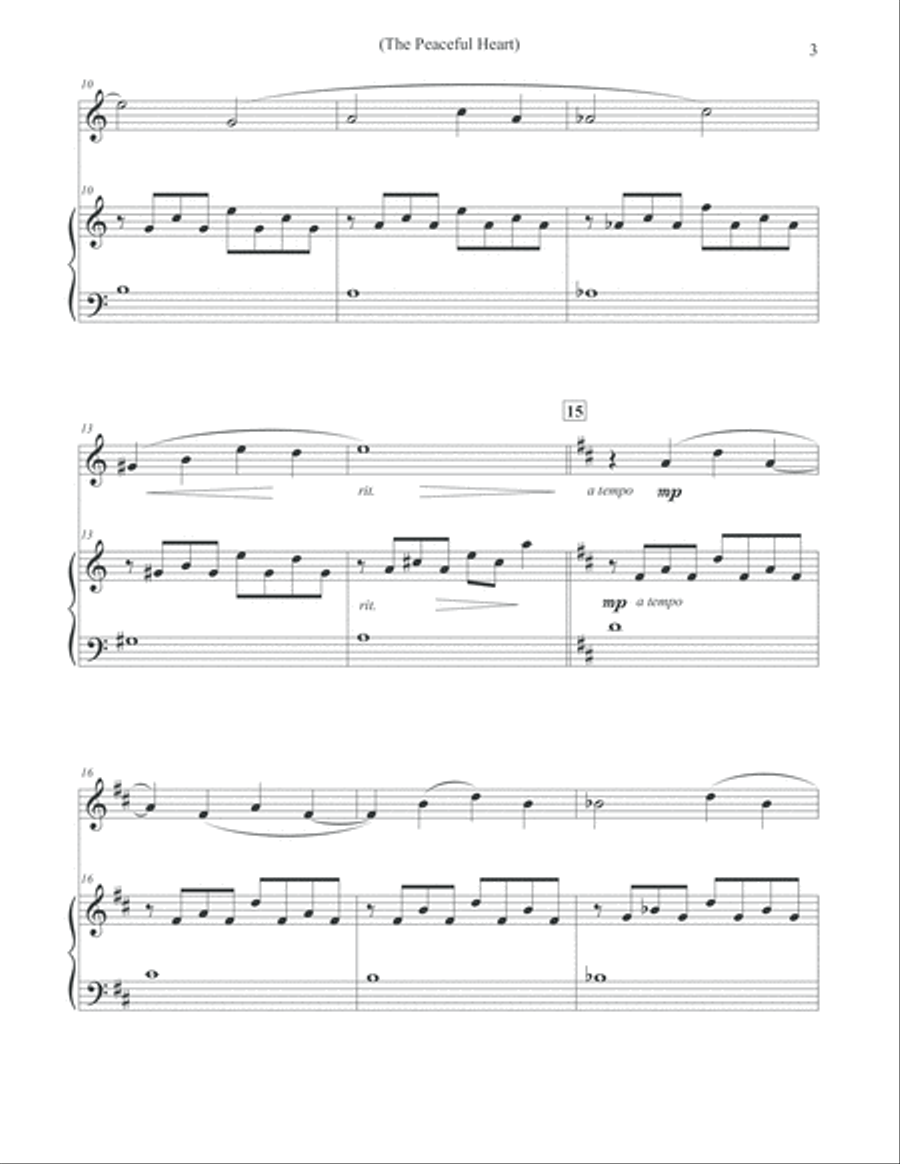 The Peaceful Heart - Oboe & Piano Piano scores gallery preview page 3
