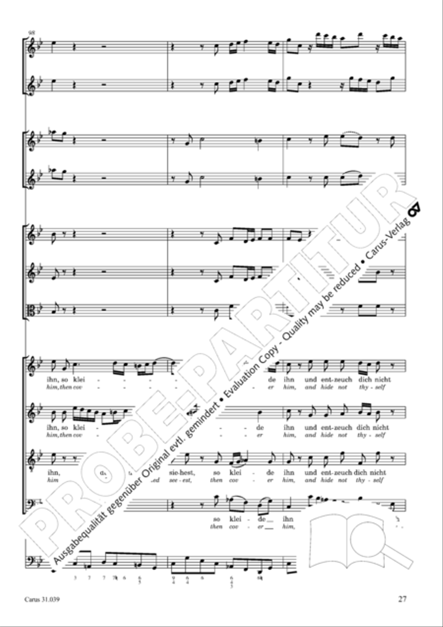 Give the hungry ones thy bread (Brich dem Hungrigen dein Brot) 4-Part scores gallery preview page 27