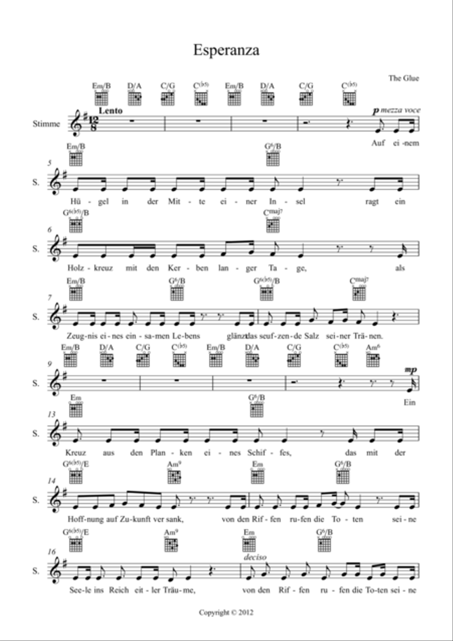 Esperanza Esperanza Voice Solo scores gallery preview page 1