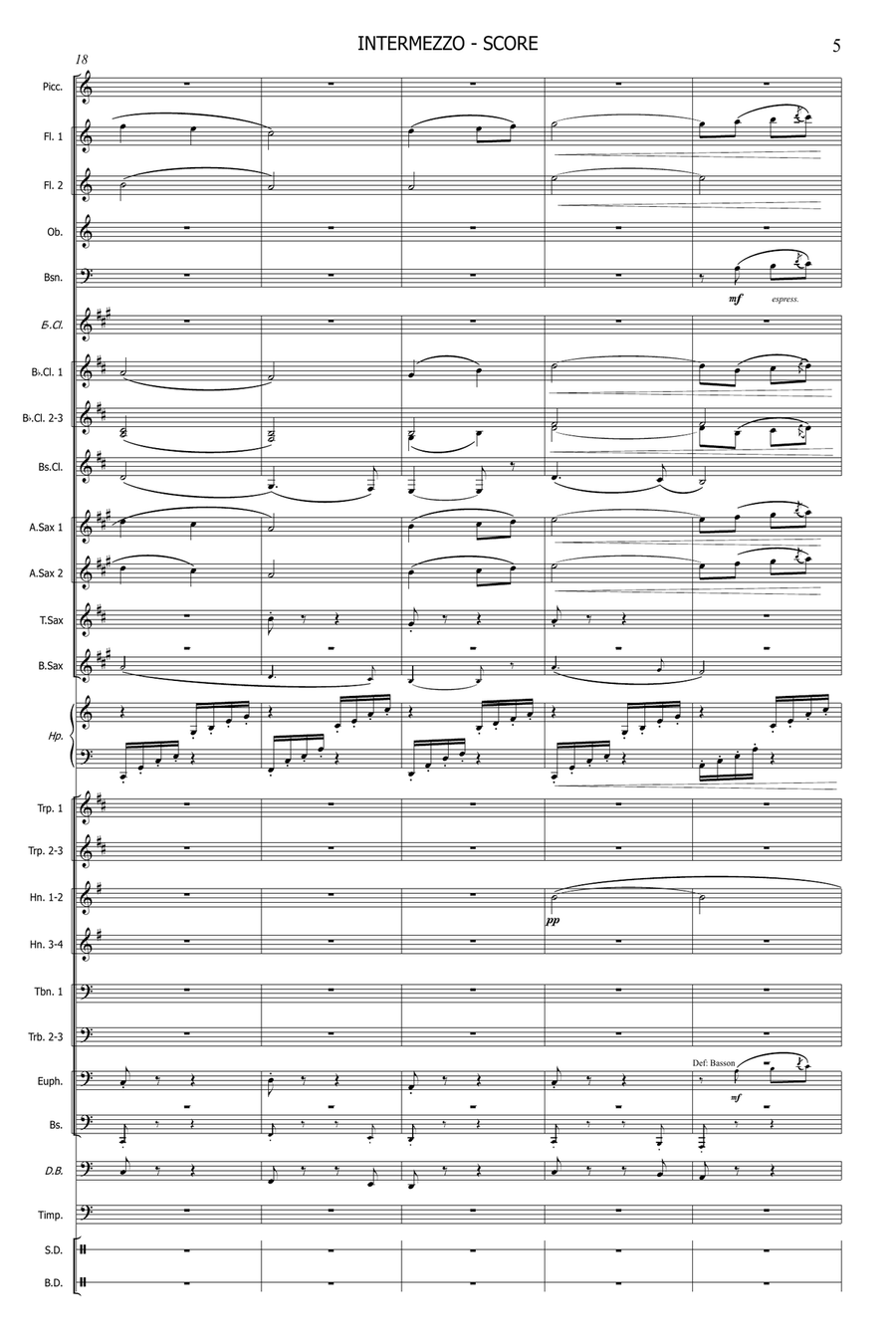 INTERMEZZO from MANON LESCAUT Concert Band scores gallery preview page 6