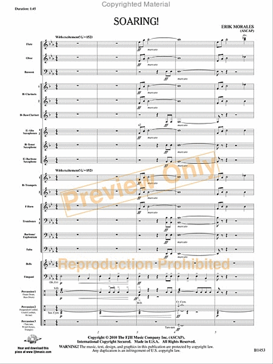 Soaring! Concert Band scores gallery preview page 16